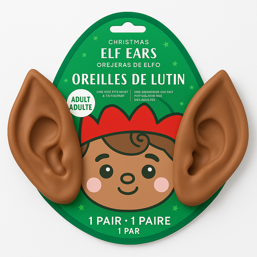 Christmas Elf Ears Headband - Black
