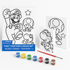 Super Mario Canvas Painting Kit for Kids ‚Äì Color Your Own Art Set