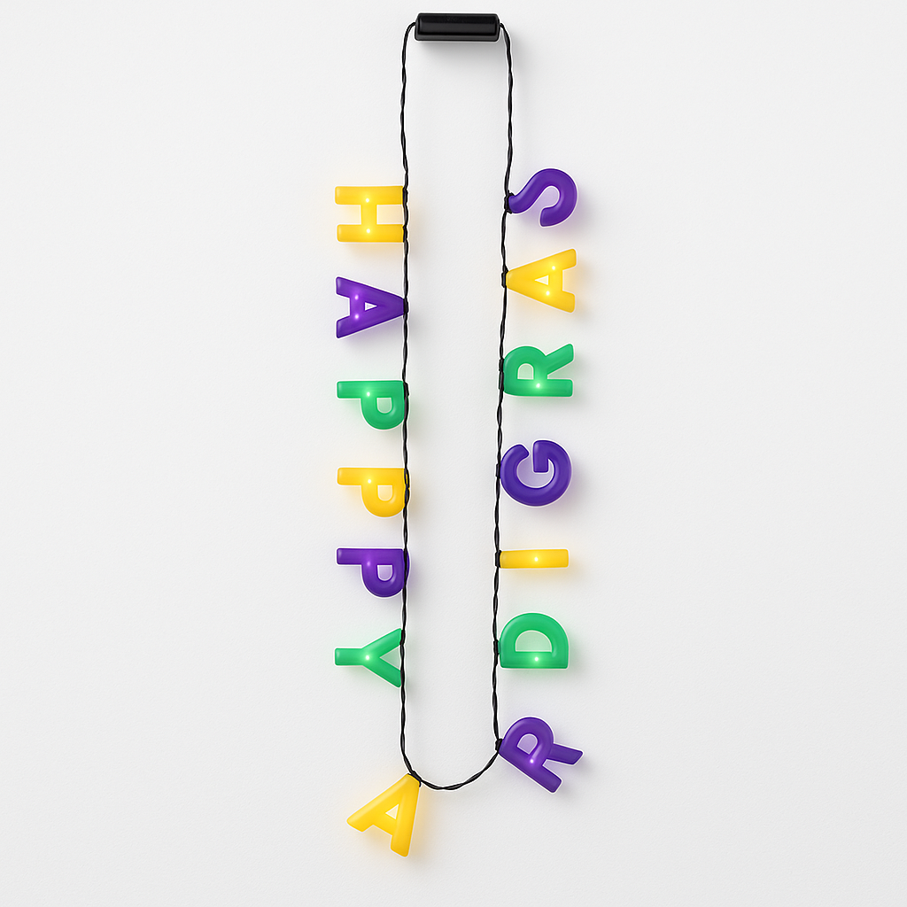 Mardi Gras Light-Up Masquerade Necklace Choker