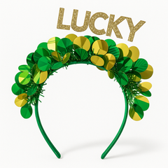 Lucky Tinsel Headband for St. Patrick's Day