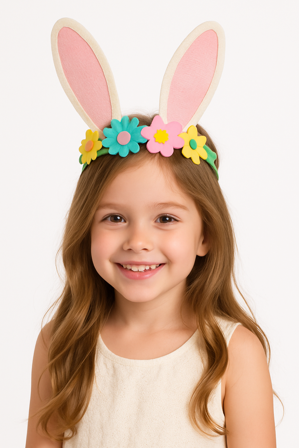 Easter Bunny Ears Felt Head Wreath