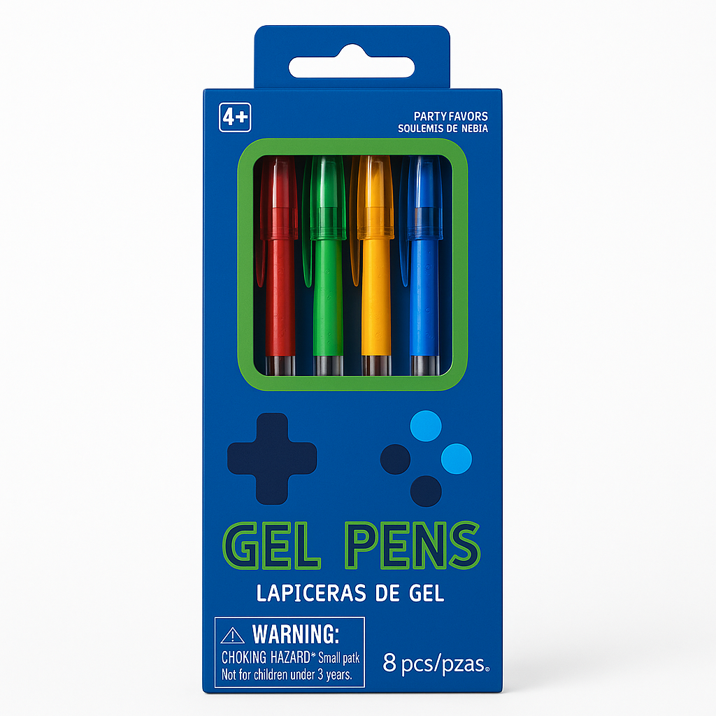Gamer Gel Pen Set ‚Äì Vibrant Stationery Favors
