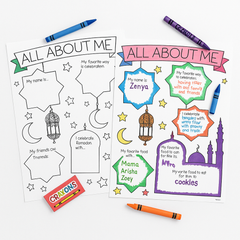 "All About Me" Ramadan Coloring Activity Sheets ‚Äì 10 Pages