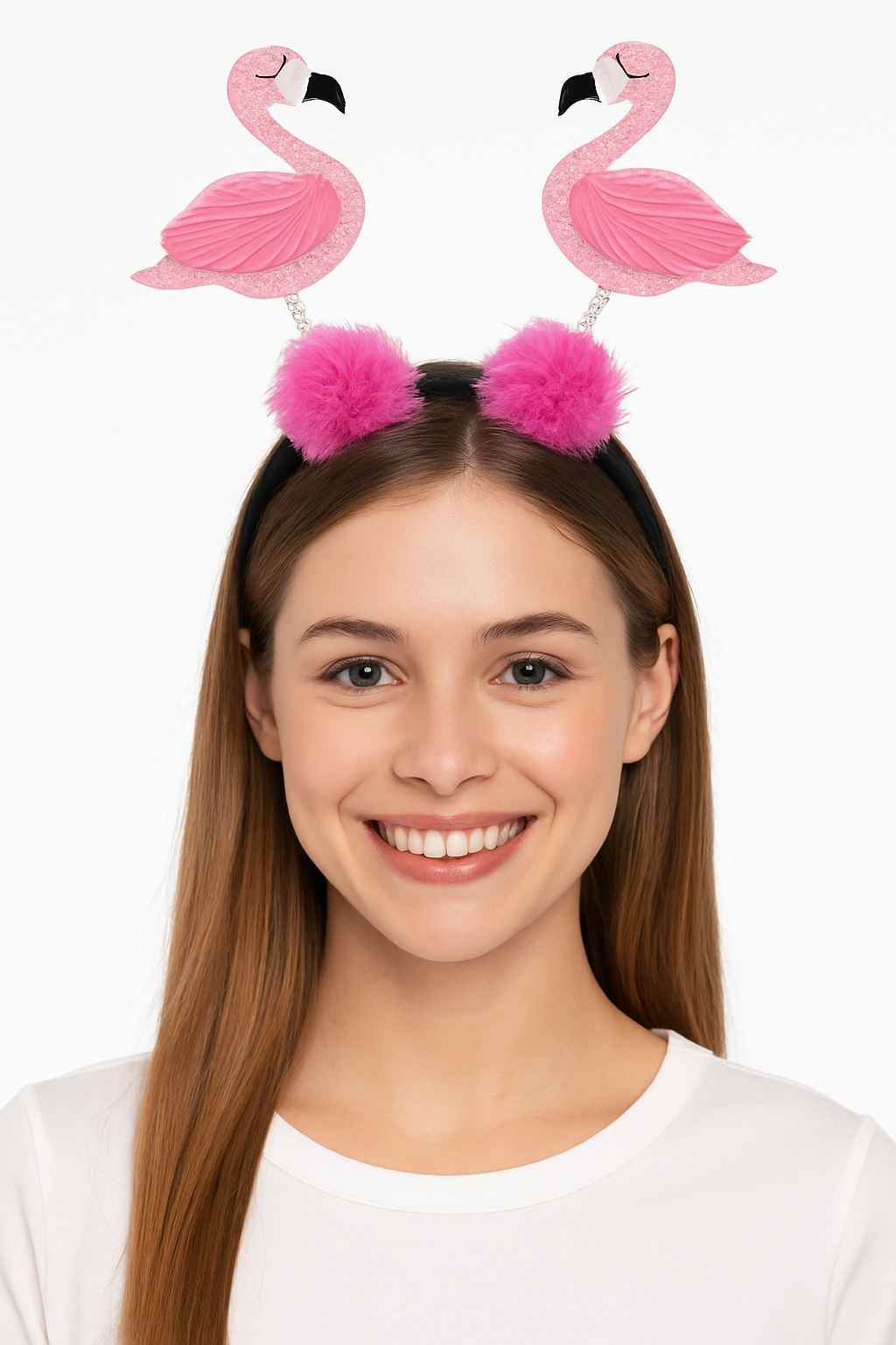 Summer Flamingo Head Bopper Headband