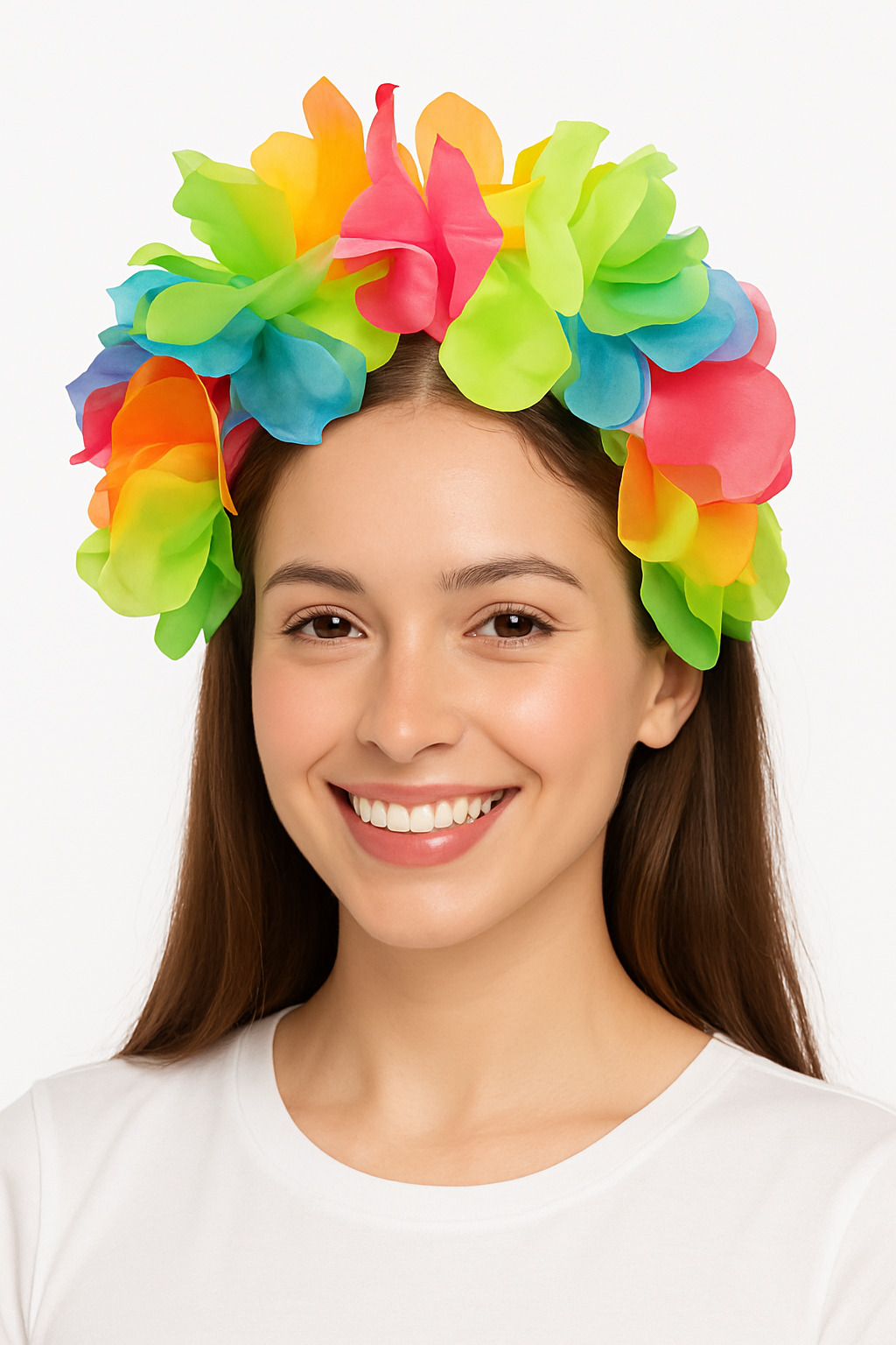 Summer Flower Lei Headband - Multi-Colored Floral Accessory