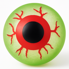 Glow-In-The-Dark Squishy Eyeball Halloween Favors - 6 Pack