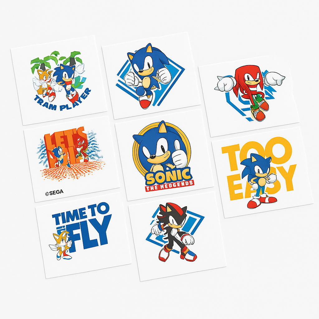 Sonic the Hedgehog Temporary Tattoos Set, 8-Pack