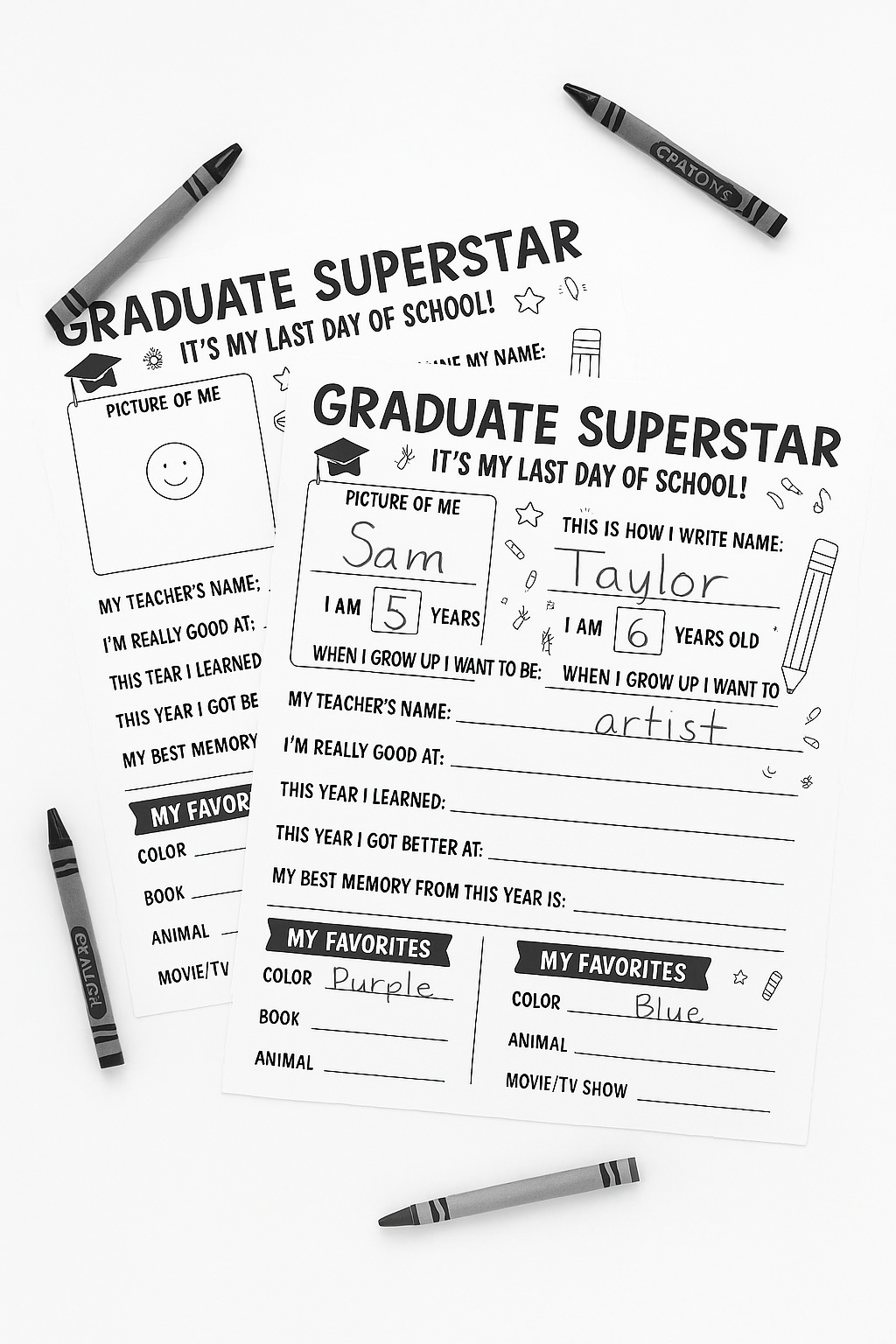 Graduation Superstar Activity Sheets - Pack of 24