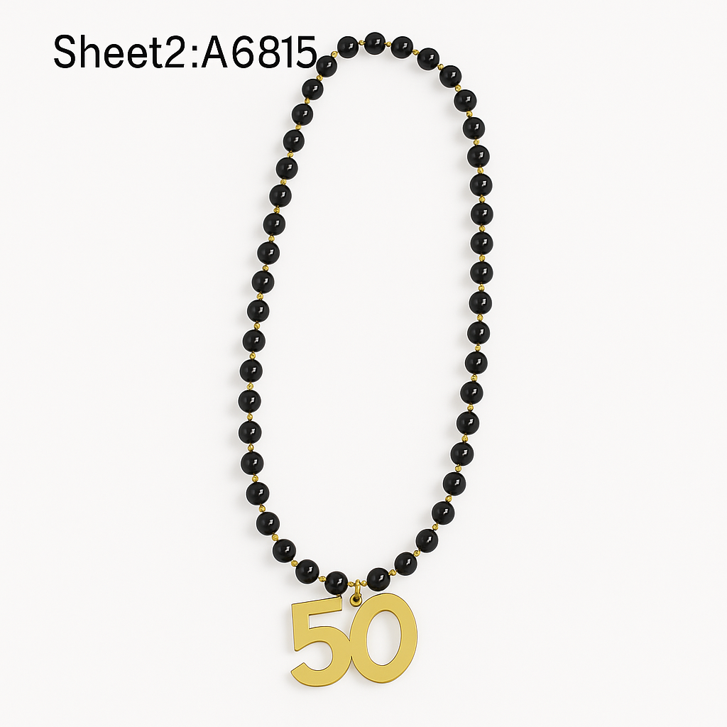 Regal 50th Celebration Bead Necklace