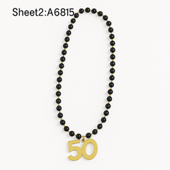 Regal 50th Celebration Bead Necklace