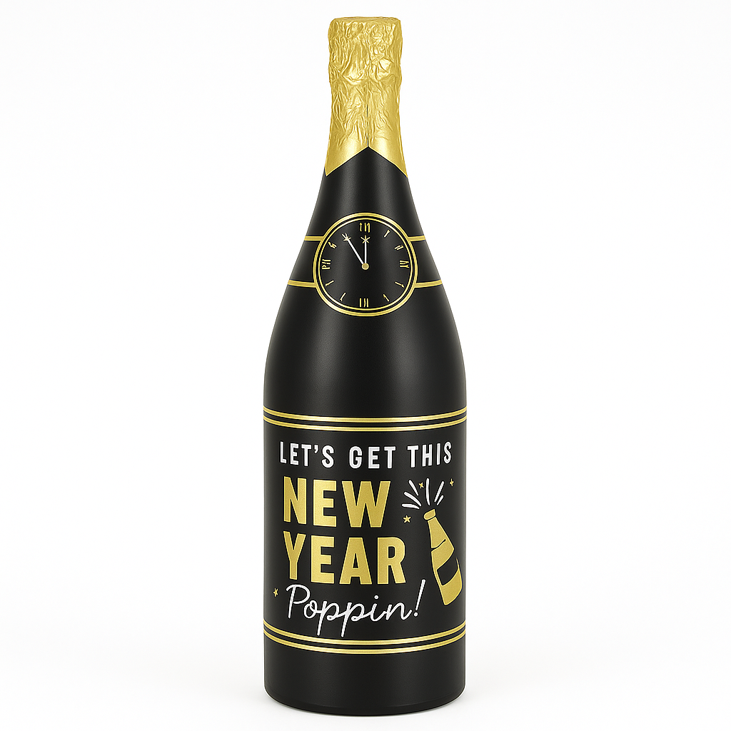 Giant Champagne Bottle Confetti Popper for New Year's Celebration
