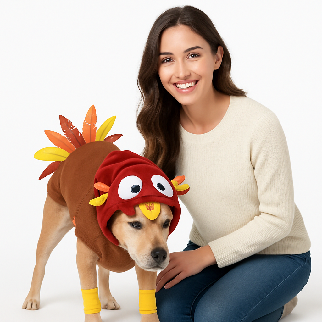 Thanksgiving Turkey Pet Costume - Small