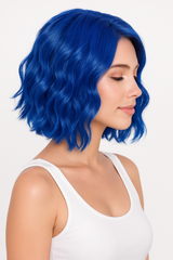 Vibrant Marine Blue Body Wave Wig