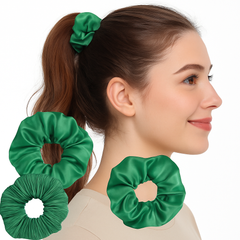 Festive Green Scrunchies 3-Pack