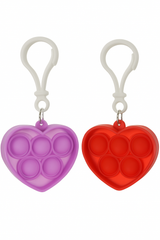 Valentine's Day Heart Popper Keychains Gift Set, 12-Pack