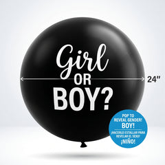 "Girl or Boy?" Gender Reveal Confetti Balloon - 24-Inch