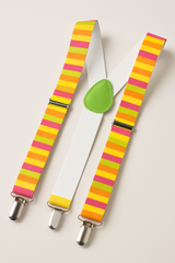 Bold Red Y-Back Suspenders - Adjustable Costume Accessory