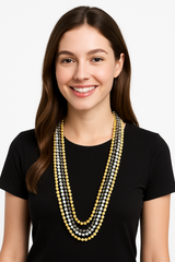 Metallic Bead Necklaces, 8-Pack, Assorted Colors - Perfect for Parties and Events