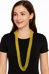Gold Metallic Bead Necklace Pack - Perfect for Team Spirit and Celebrations