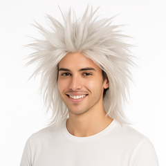 Silver Crazy Wig ‚Äì Team Spirit Costume Accessory