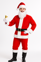 Adult Santa Claus Costume with Jacket, Pants, Belt & Boot Covers