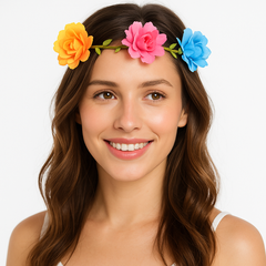 Neon Floral Headwreath for Summer Celebrations