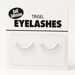 Self-Adhesive White Tinsel Eyelashes - Costume Accessory