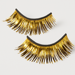 Vibrant Yellow Self-Adhesive Tinsel Eyelashes