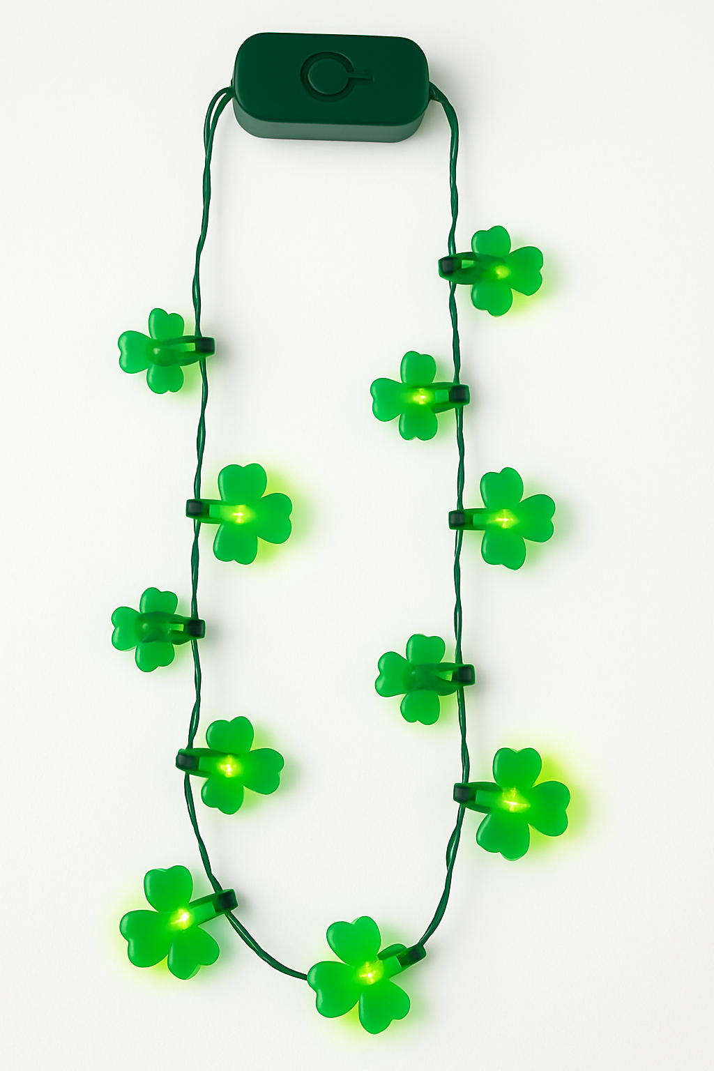 St. Patrick's Day Light-Up Shamrock Necklace