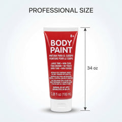 Red Non-Toxic Body Paint - 100ml Squeeze Tube