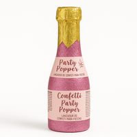 Glitter Pink Champagne Bottle Confetti Popper for Bachelorette Parties
