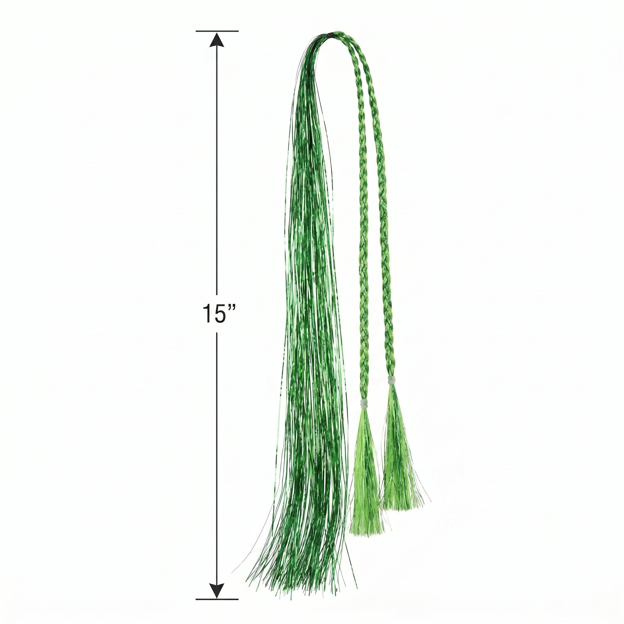Kiwi Green Tinsel Hair Extensions