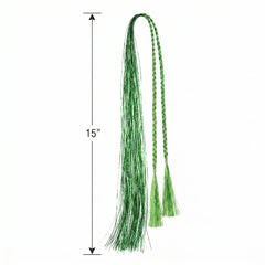 Kiwi Green Tinsel Hair Extensions