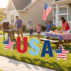 Patriotic USA Corrugated Yard Sign
