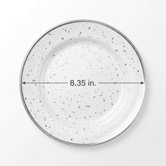 Elegant Silver Melamine Lunch Plate - 8.35"