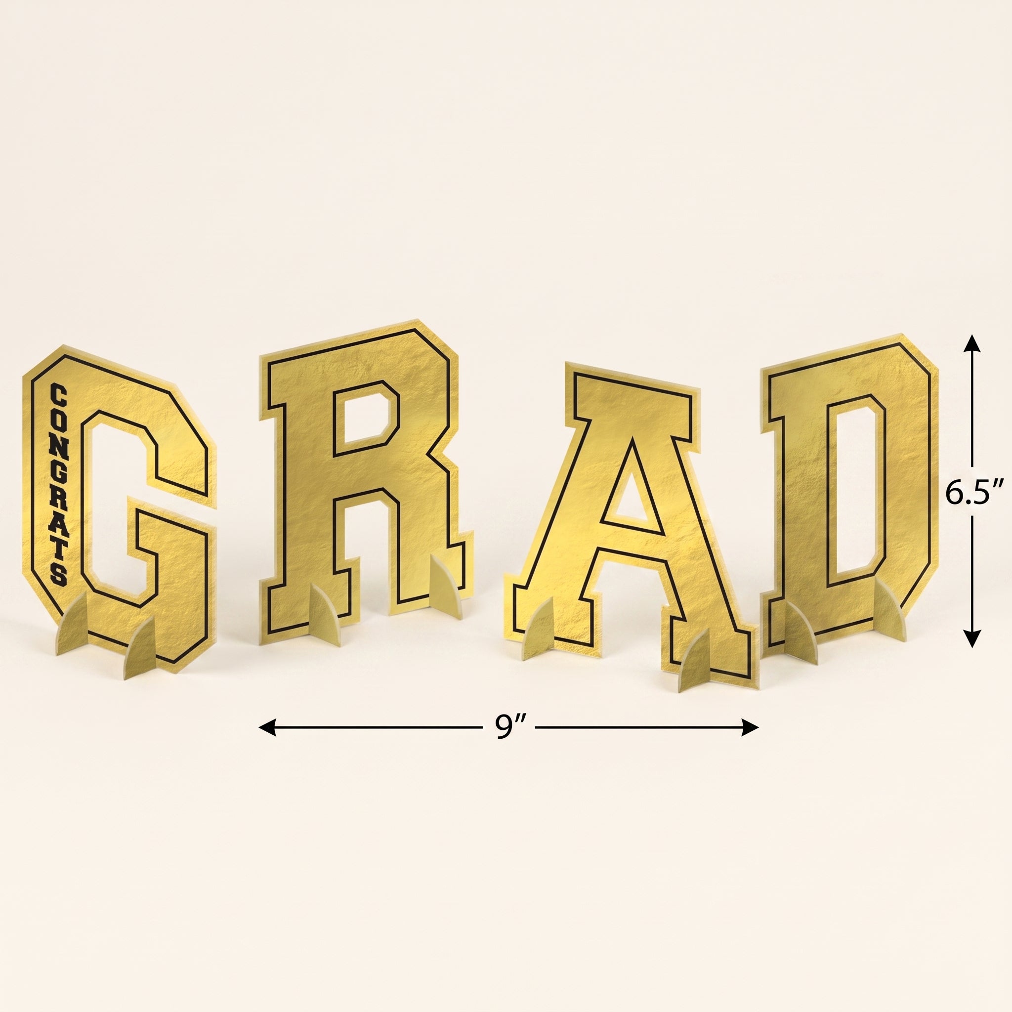 Gold Foil "Congrats Grad" Centerpiece Letter Pack