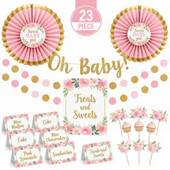 Floral Baby Shower Candy Buffet Decorating Kit, 23-Piece