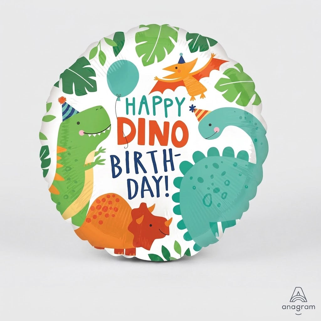 Dino-Mite Birthday Mylar Balloon - 18" Foil