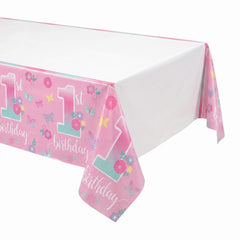 Butterfly Garden 1st Birthday Plastic Table Cover