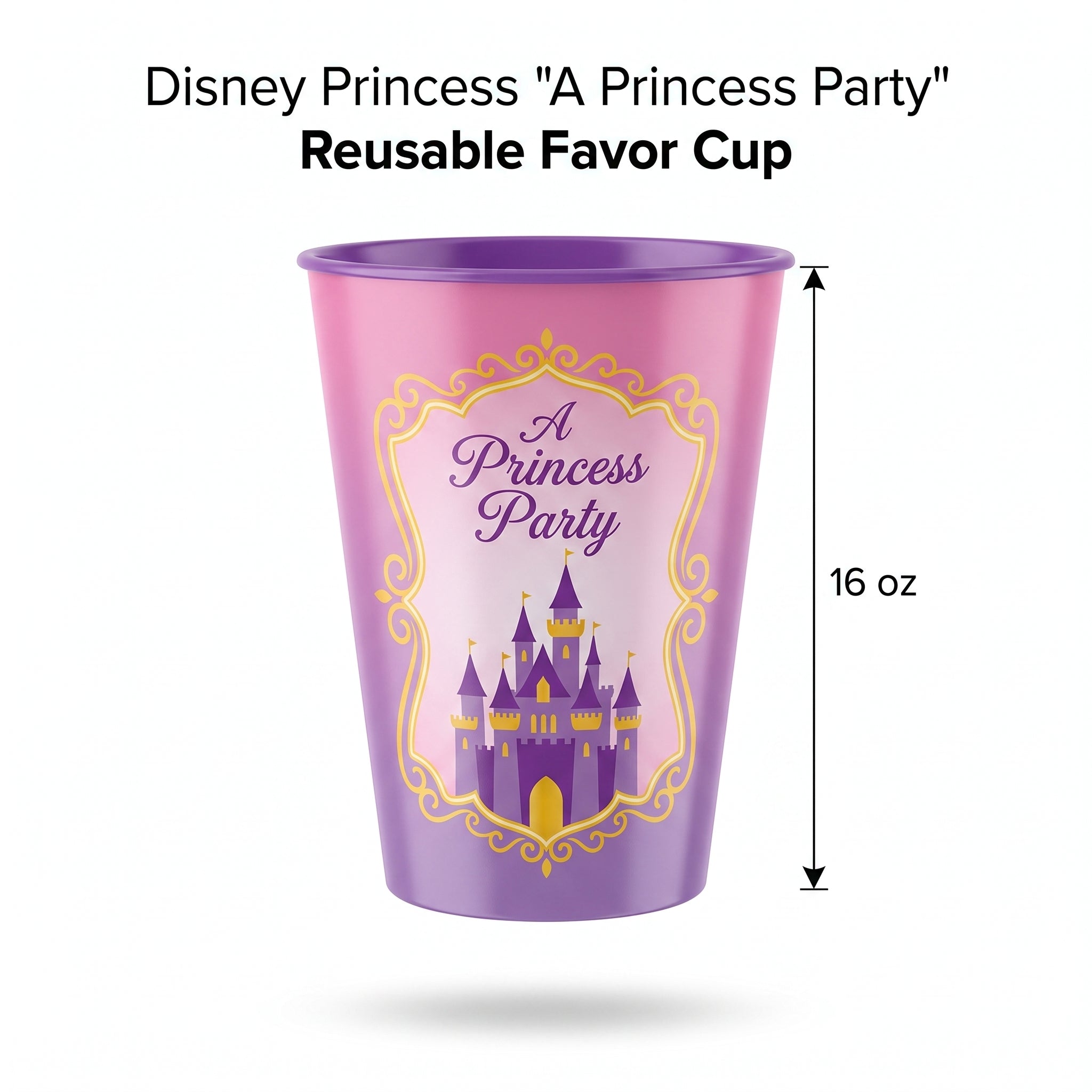 Disney Princess "A Princess Party" Reusable Favor Cup, 16 oz