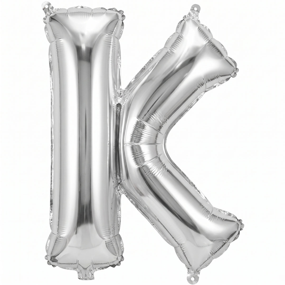 Silver Foil Letter K Balloon - Air Filled