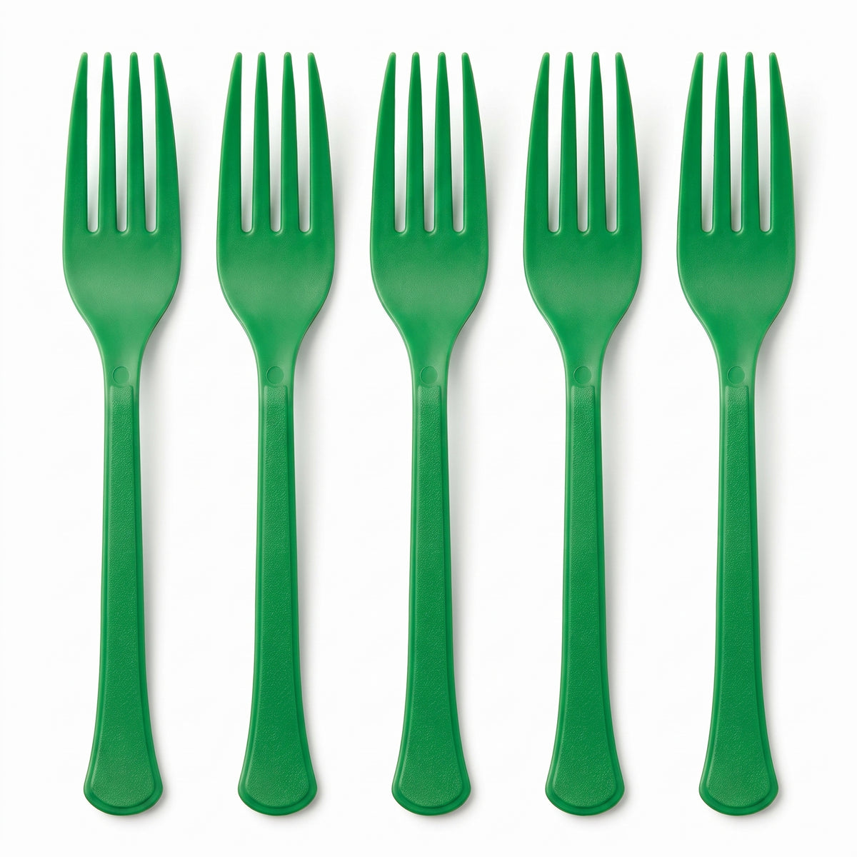 Festive Green Plastic Forks - 7.5 in. - 50 ct. - Solid Color Collection