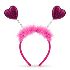 Valentine's Day Pink Heart Head Bopper