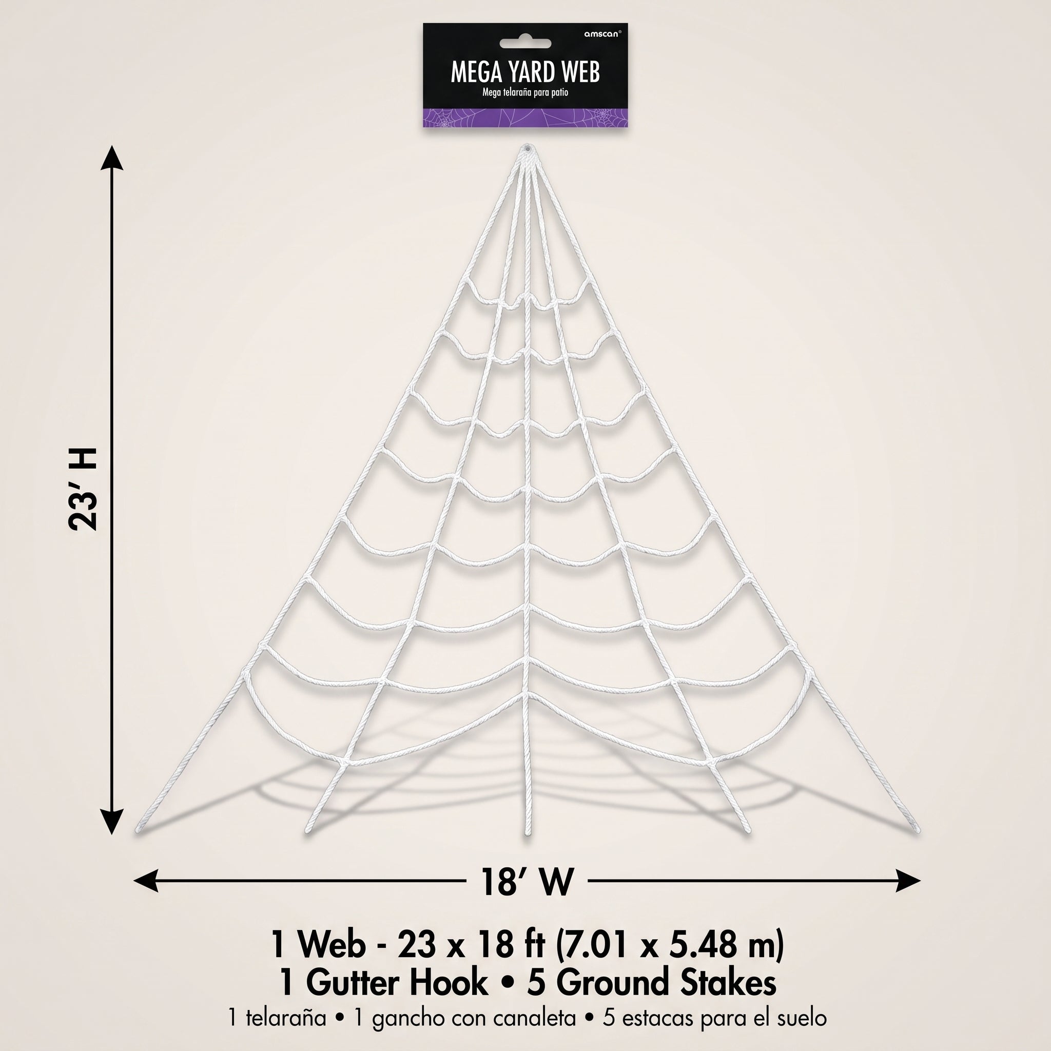 Mega Yard Spider Web Halloween Outdoor Decoration