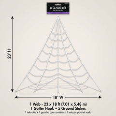 Mega Yard Spider Web Halloween Outdoor Decoration