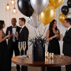 Black Gift Bag Balloon Weight Centerpiece