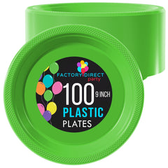 Little Gym - 7 In. Lime Green Plastic Plates | 100 Count
