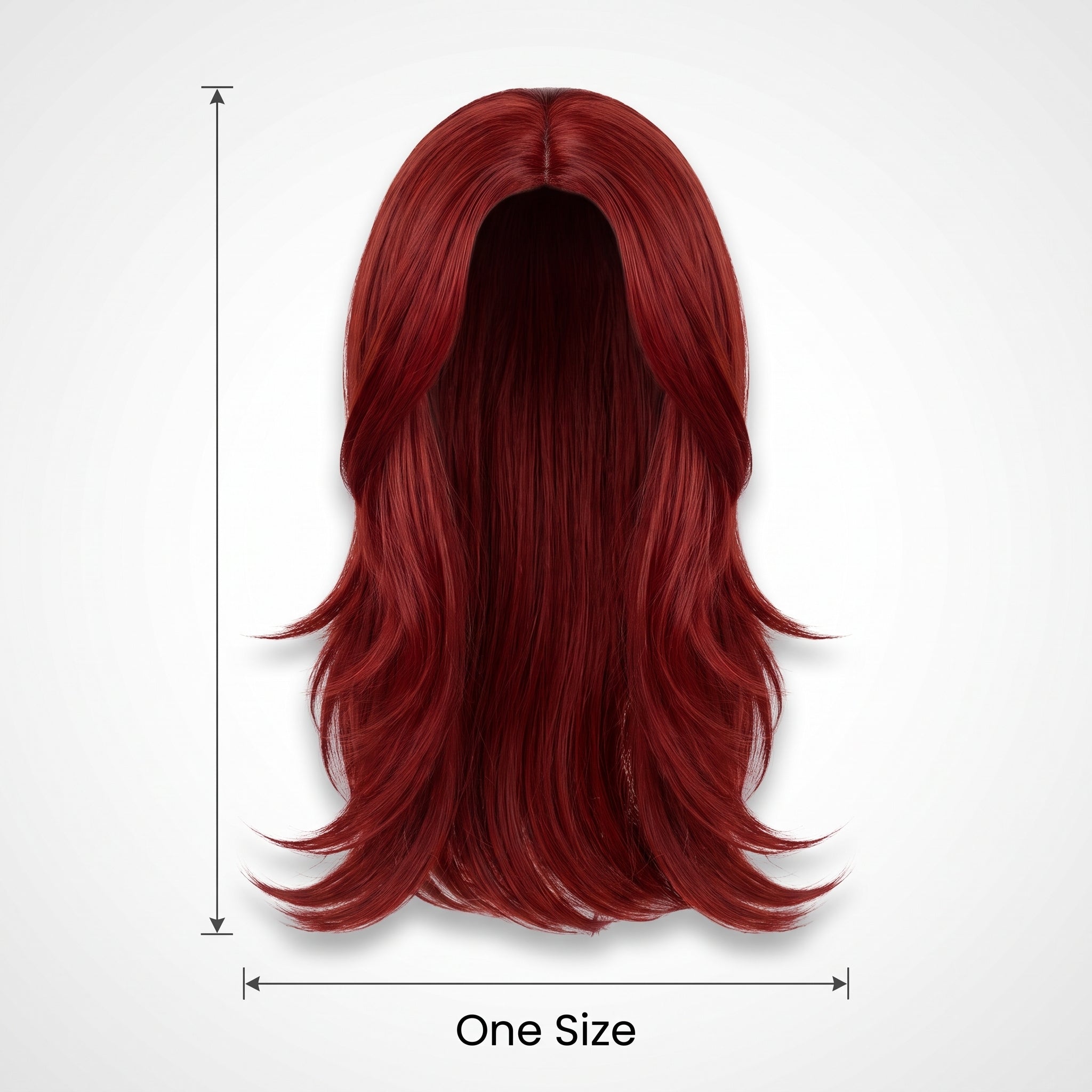 Red Hot Auburn Wig - Long Layered Halloween Costume Accessory