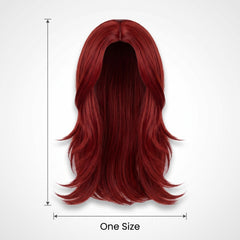 Red Hot Auburn Wig - Long Layered Halloween Costume Accessory