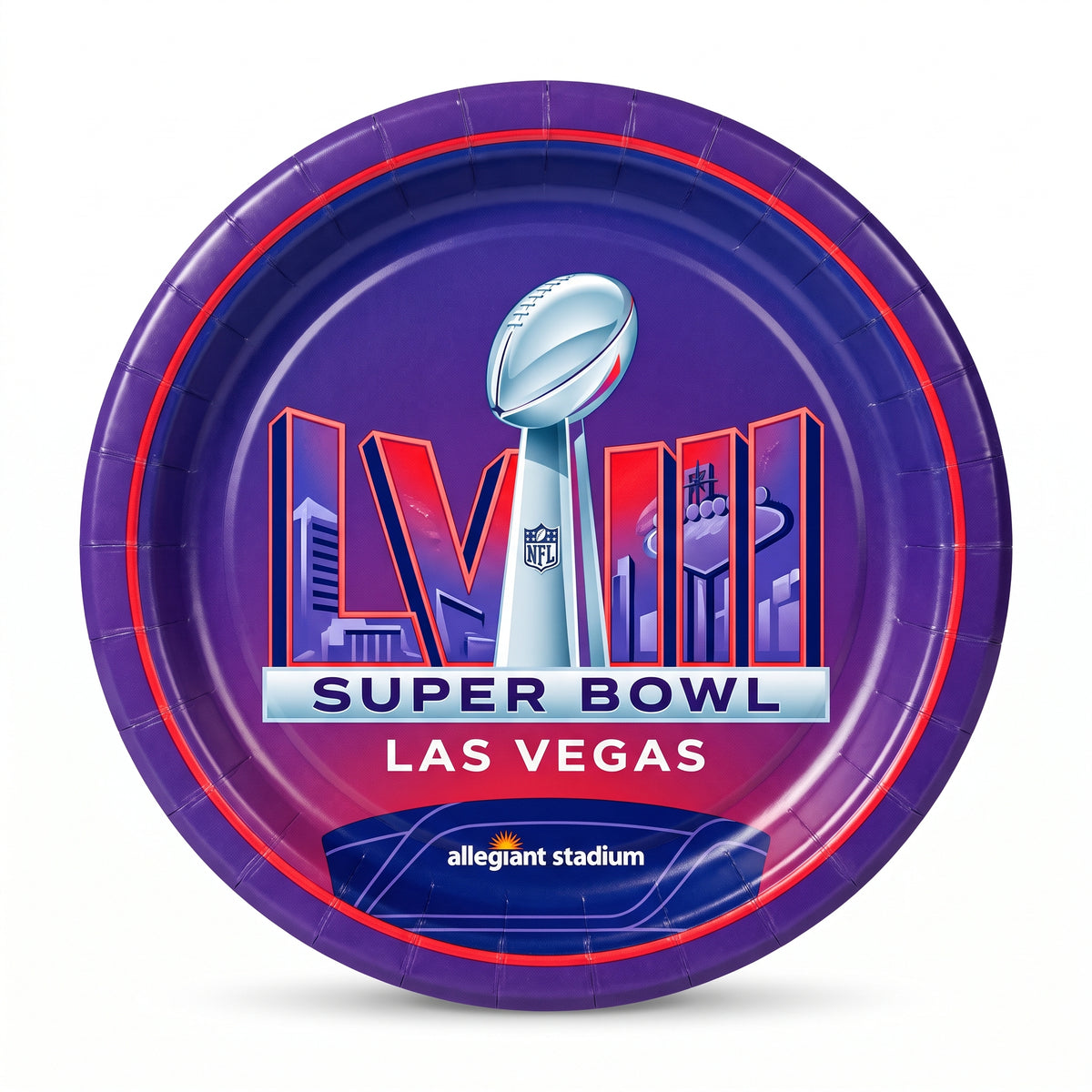 Super Bowl LVIII 10" Round Paper Plates